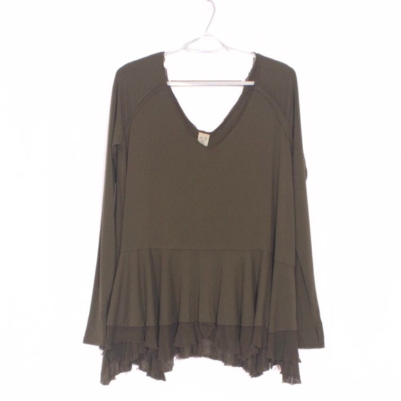 WE THE FREE Ribbed Boho Swing Blouse Size S - Picture 7 of 11